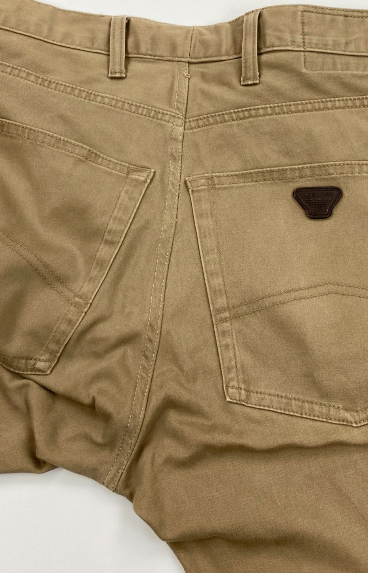 Men’s Dark Sand Armani Jeans Jeans W34 L30 J45 Straight Leg Stretch Chino A/B