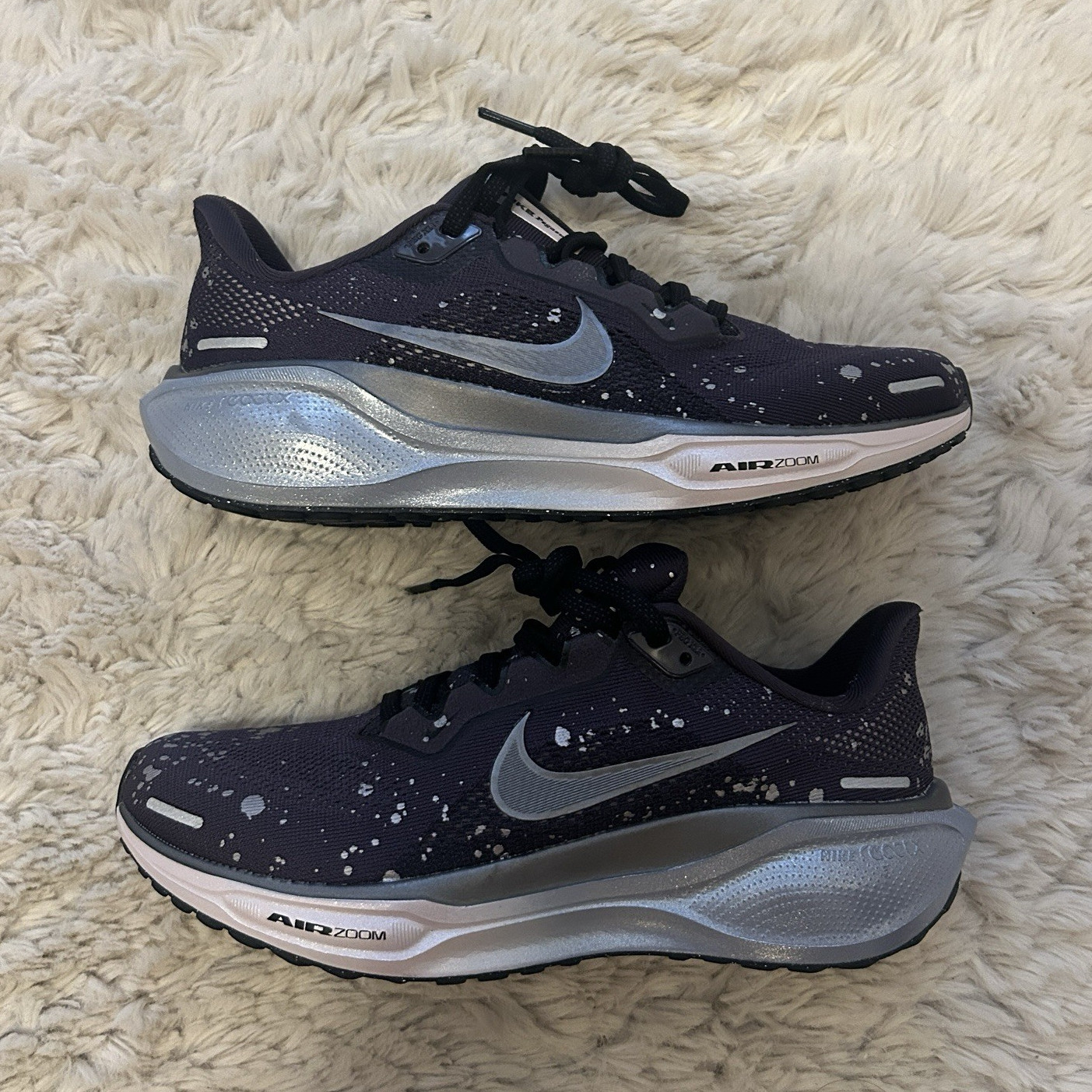 Nike Air Zoom Pegasus 41 SE Navy Speckled Shimmer Running Sneakers Women size 7
