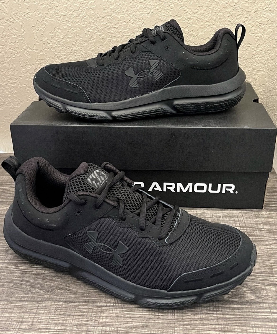 Under Armour Men’s Charged Assert 10 Shoes Black Color Size-10