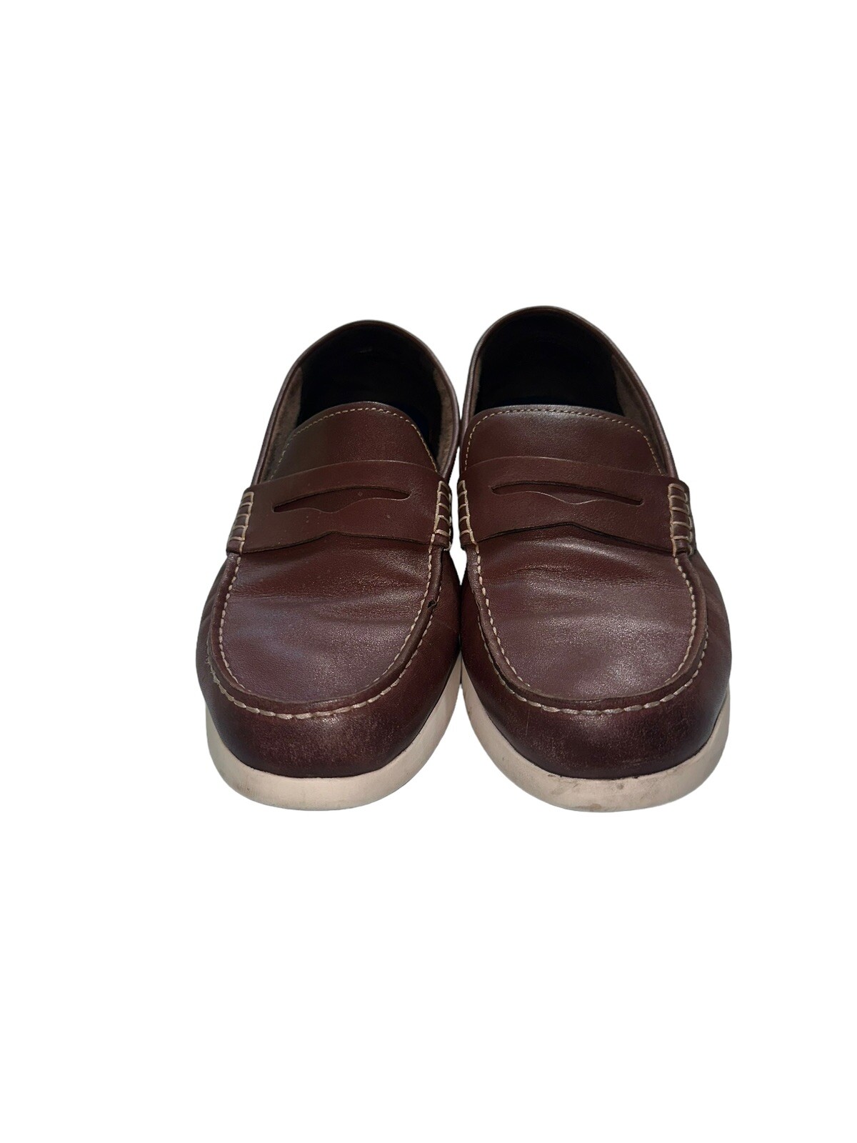 Cole Haan Size 12M Grand Atlantic C33028 Brown Penny Loafer Shoes Men
