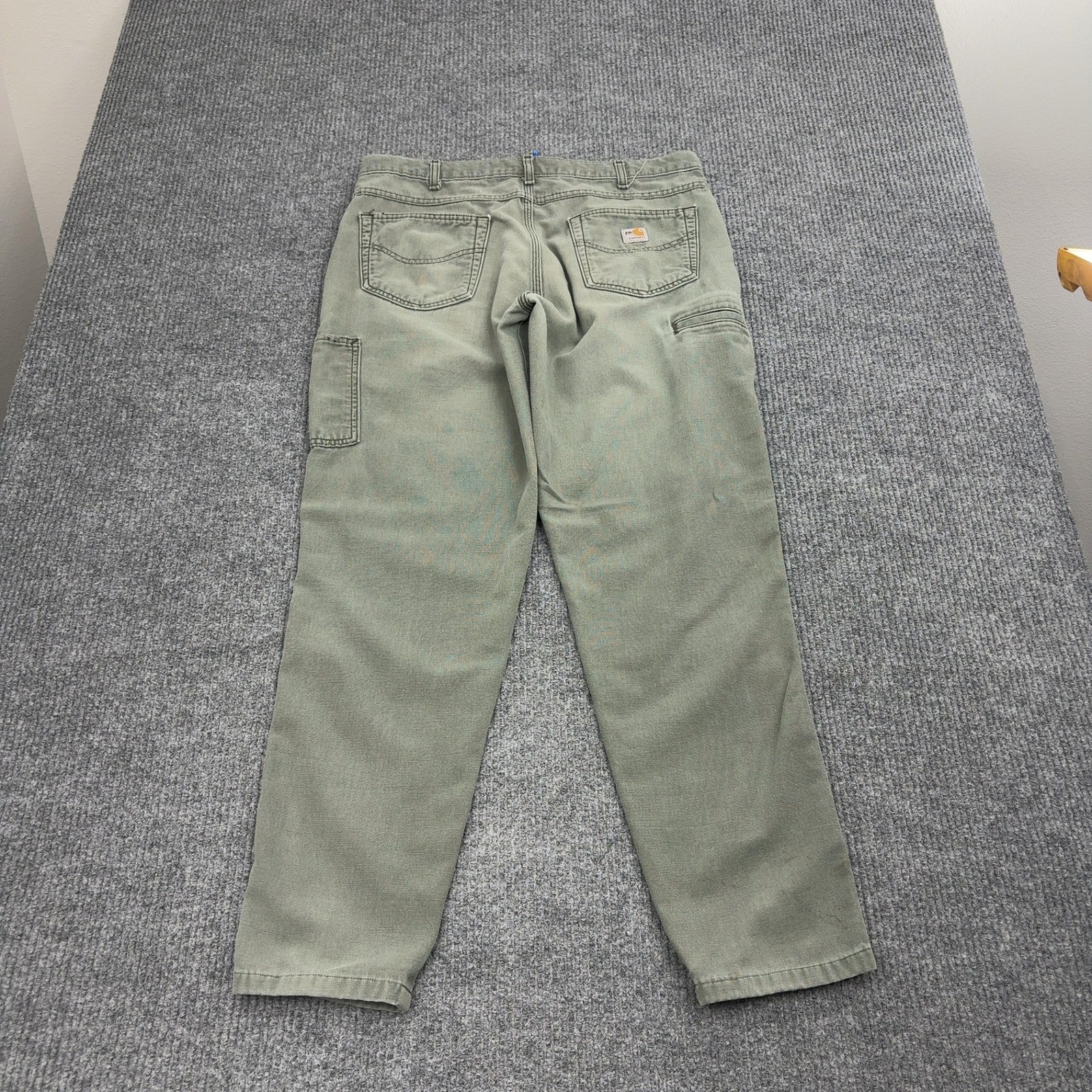 Carhartt Pants Mens 36×34 Moss Green Cotton Nylon FR Flame Resistant Workwear