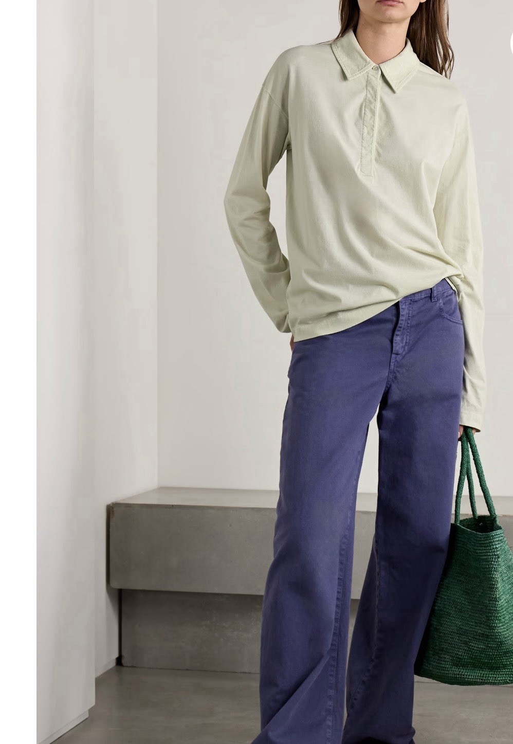 Roddie brushed cotton-jersey polo shirt
