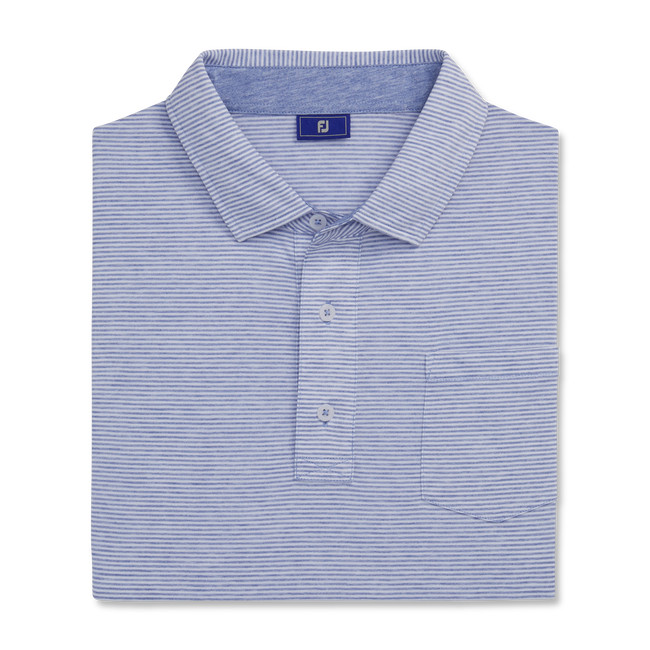 NEW FOOTJOY S/S drirelease FEEDER STRIPE Polo Golf Shirt, WHITE/BLUE, PICK SIZE