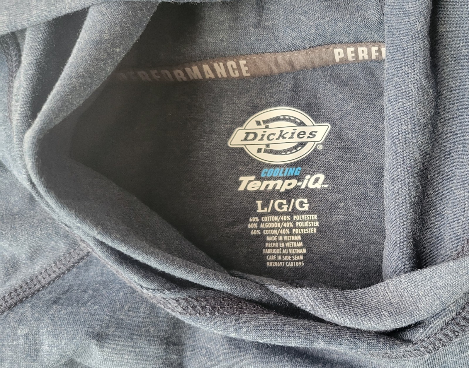 NWT Dickies Cooling Temp IQ Performance Workwear Outdoor Long Sleeve Hoodie Sz L