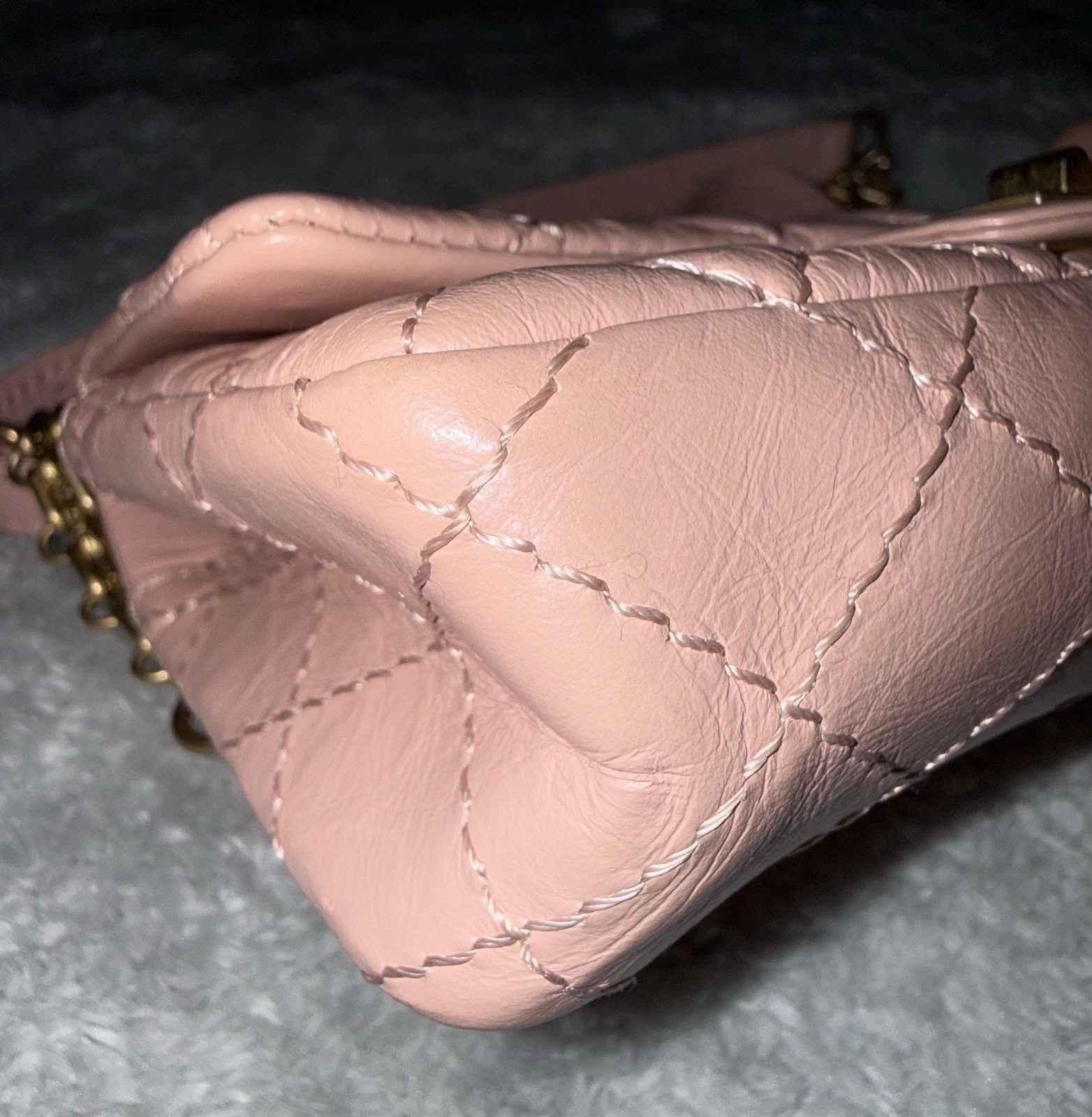 🔥 Rare CHANEL 2.55 Reissue Pink Belt Bag Aged Calfskin 27-Series