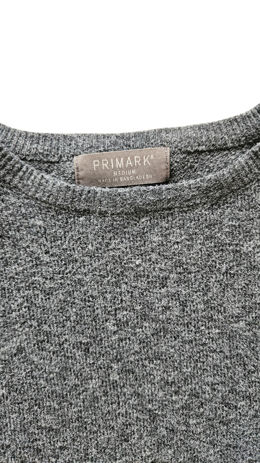 primark grey jumper size M mens