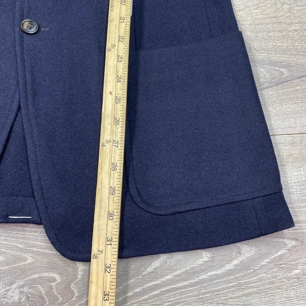 Banana Republic Blazer 44R Blue Wool Italian Mario Bellucci Surgeon Cuff