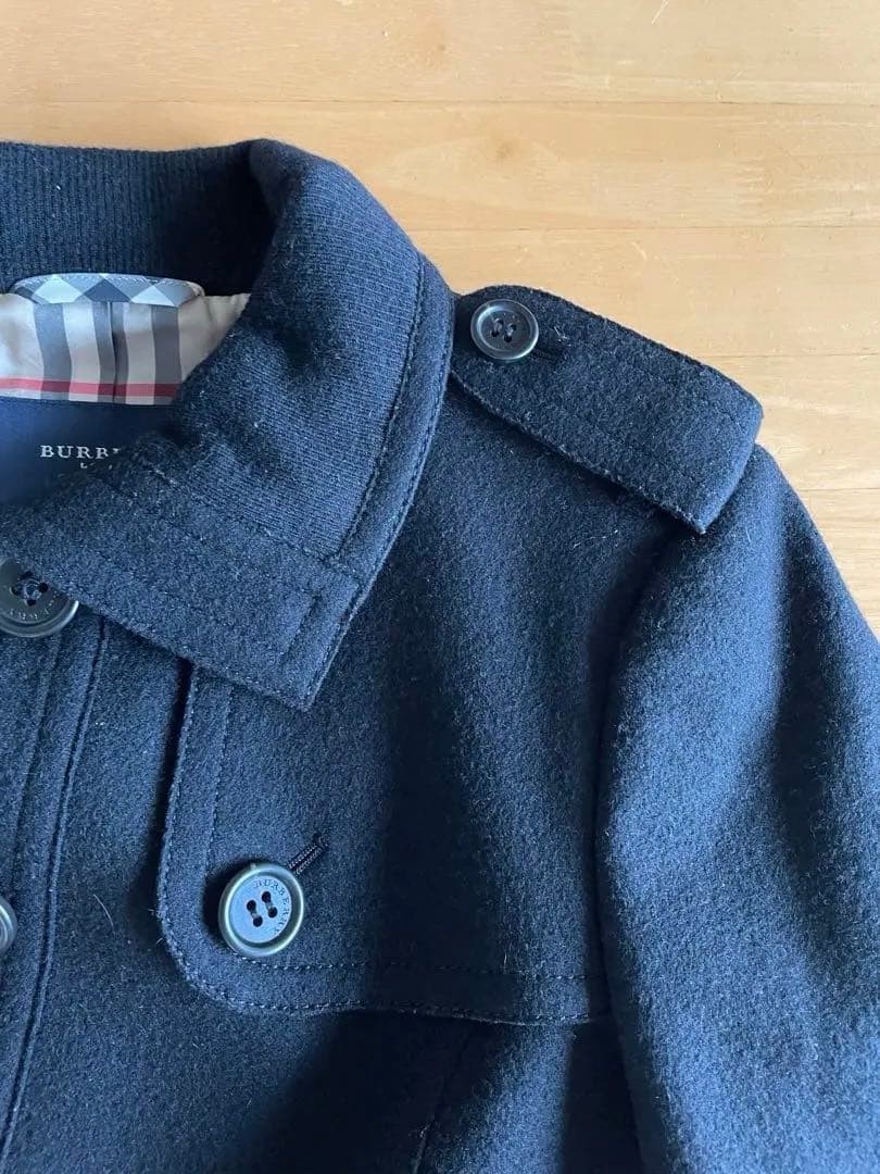 Excellent condition BURBERRY wool peacoat M black