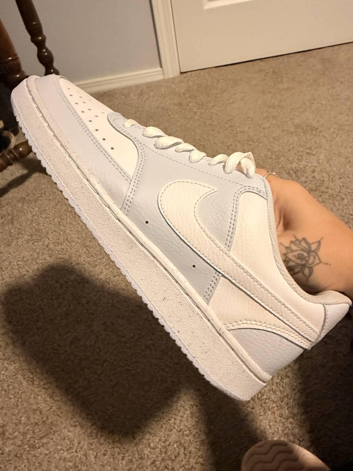 Nike Court Vision Next Nature Low Top Lace-Up Sneakers White DH3158-004