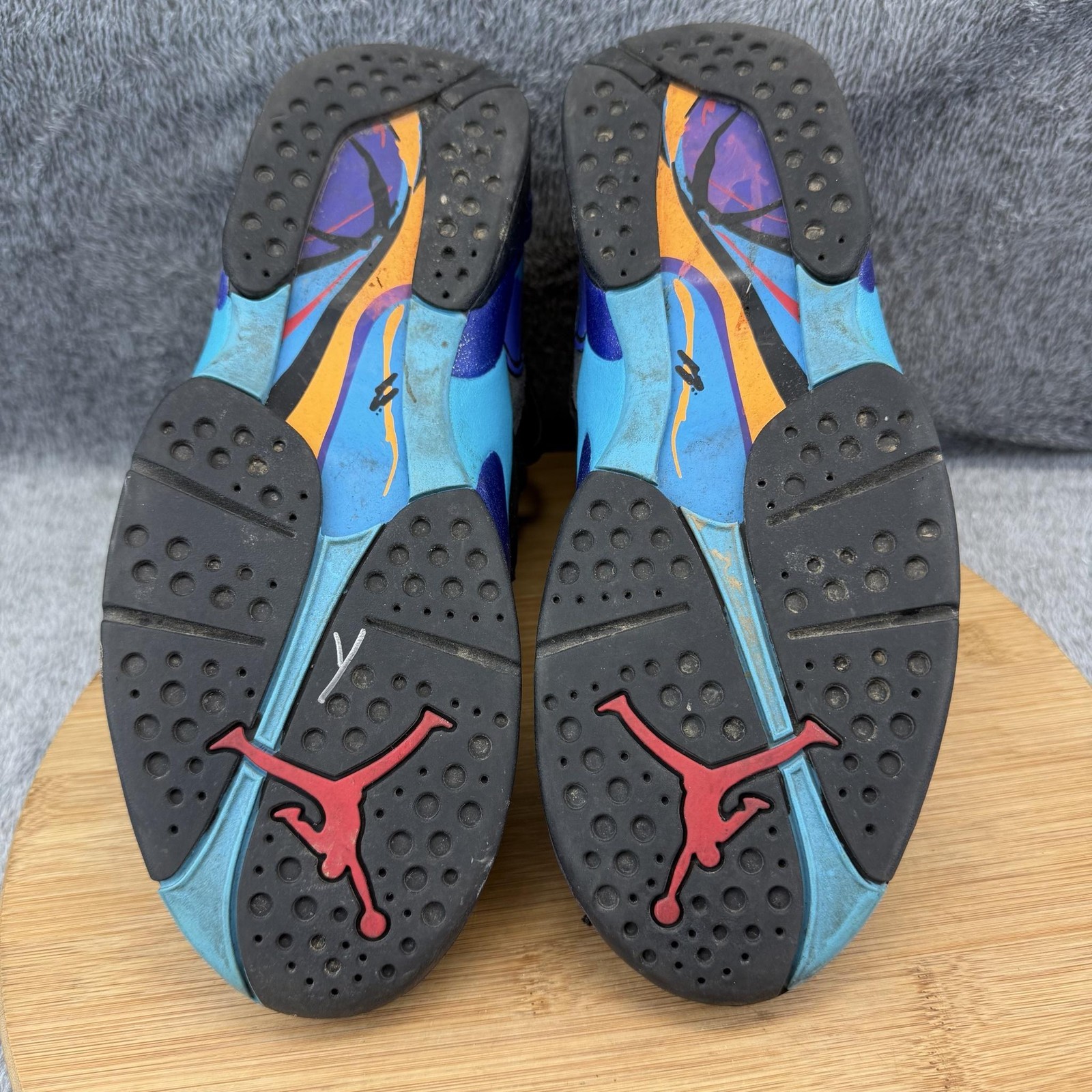 Jordan Air Jordan 8 Aqua Shoes Mens Size 8 Black Basketball Sneakers 305381-025