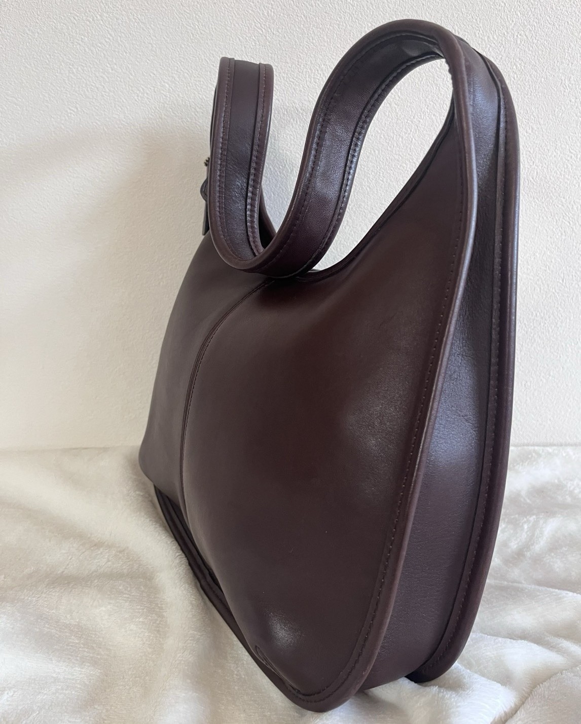 VGUC Vintage Coach 9025 Mahogany Brown Leather Ergo Shoulder Bag Made in USA
