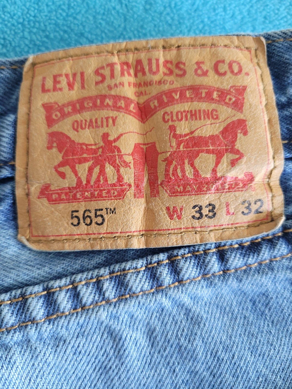 Levi’s 565 Jeans Men’s 33×32 Blue Loose Straight Denim Y2K Grunge Baggy 90s