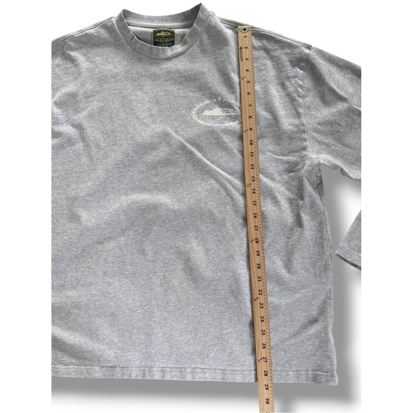 CORTEIZ Royale Heavyweight Long Sleeve T Shirt Heather Gray Size XXL