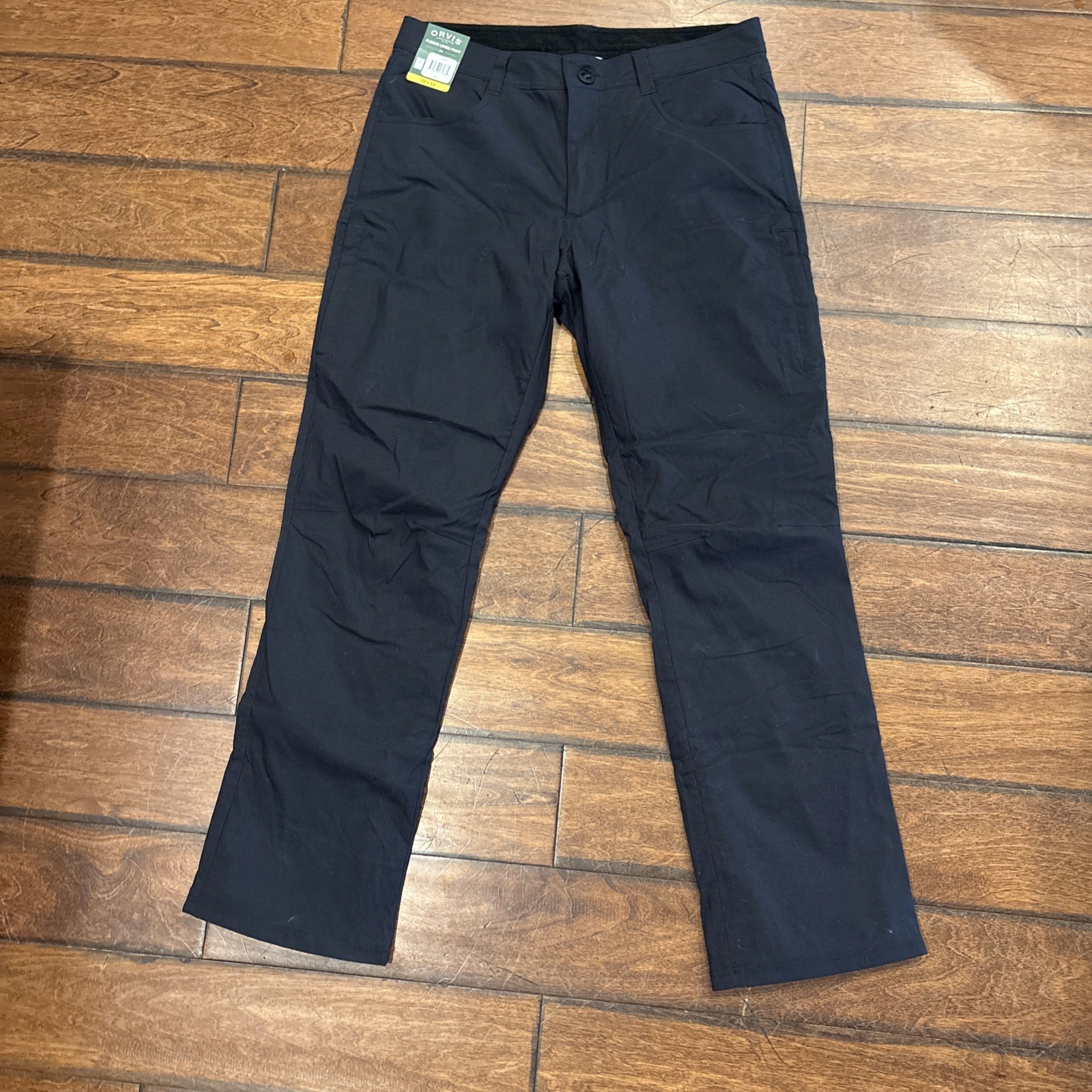 NEW Orvis Men’s 32×32 Fleece Lined Pants Stretch Water Resist Cargo Black