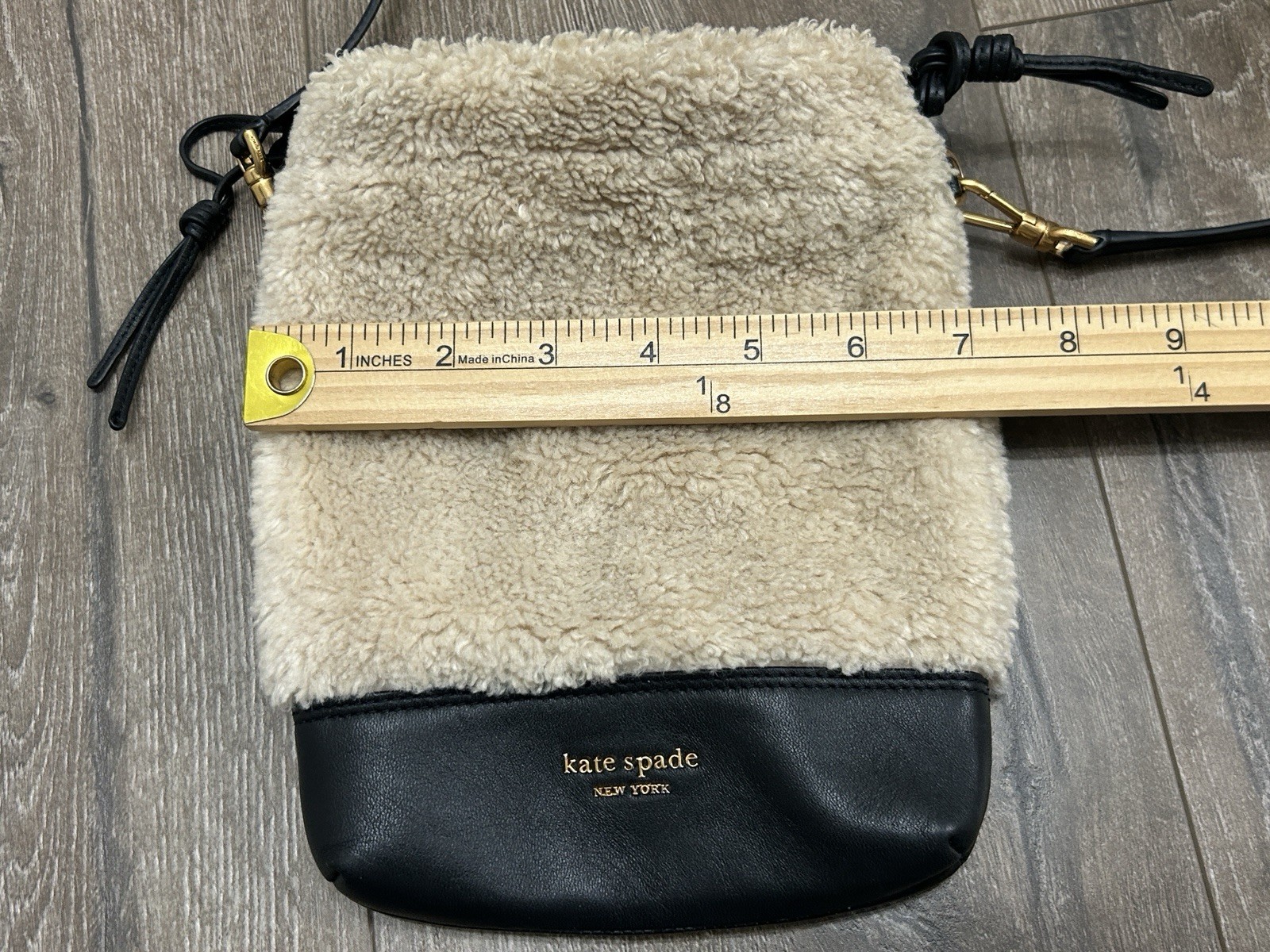 Kate Spade Eva Faux Shearling Bucket Phone Crossbody