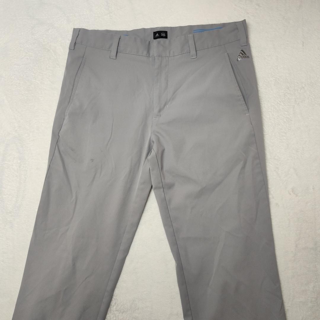 Adidas Golf Pants Mens 32×32 Gray Performance Stretch Chino 3-Stripes B82001