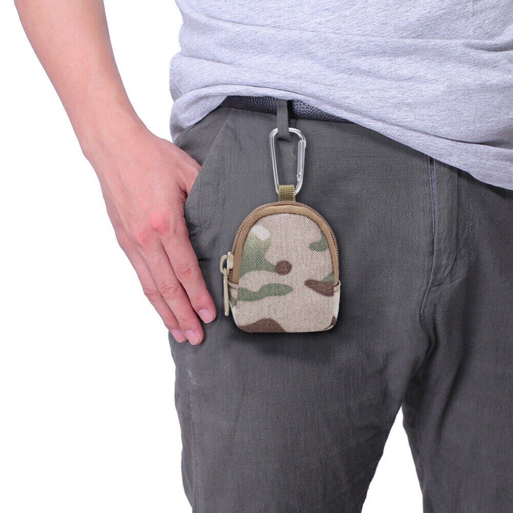 Mini Utility EDC Pouch Tactical Keychain Zipper Holder Key Wallet Coin Purses