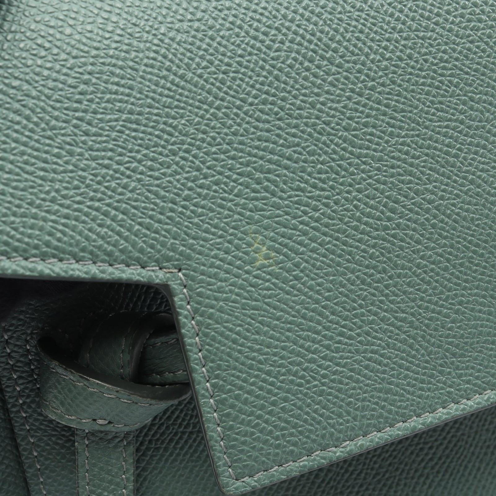CELINE BELT BAG NANO Shoulder crossbody Handbag leather Green Used Women