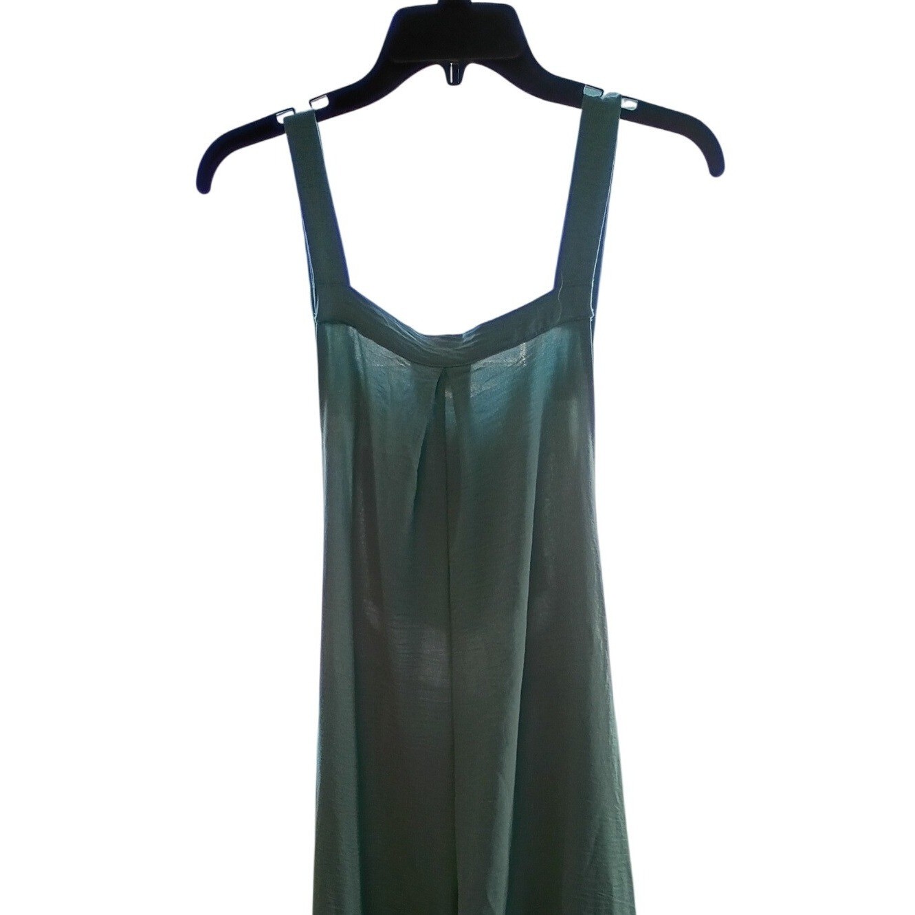 Emery Rose Sage Green Wide Leg Overall Jumpsuit Textured 0XL Plus Size Boho