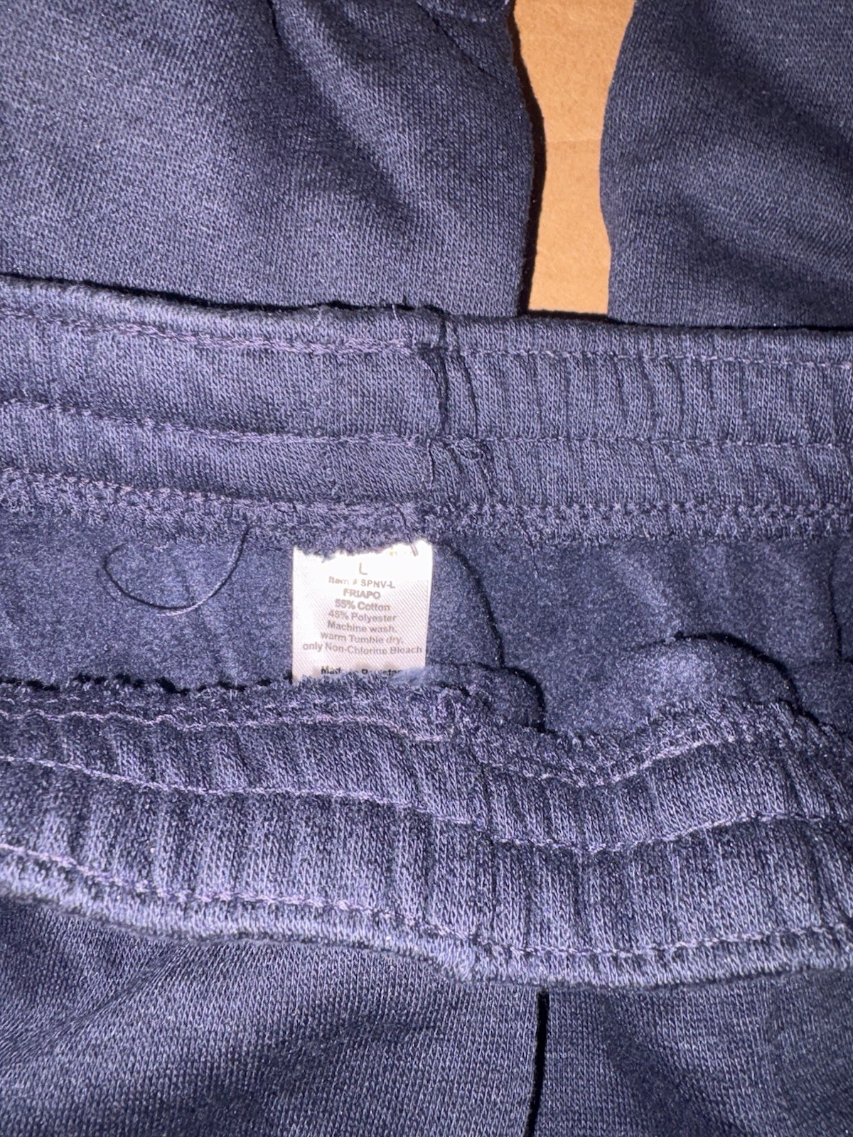 Authentic Bob Barker Prison Uniform Jail Inmate sweat Pants Navy Size L LB18