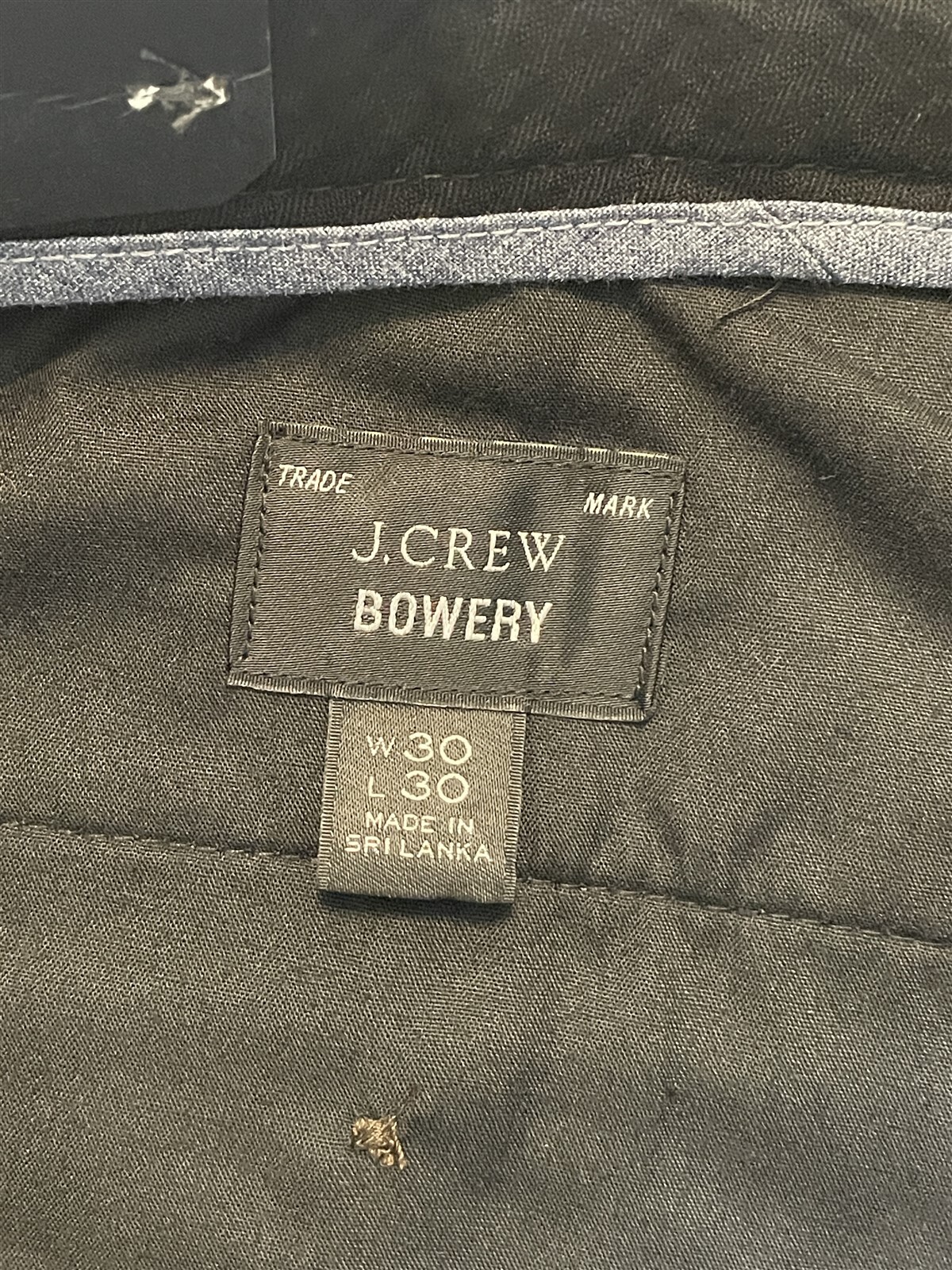 NWT J.CREW 30 x 30 Bowery Slim Four Season Wool Blend Gray Glen Plaid Pant AO720