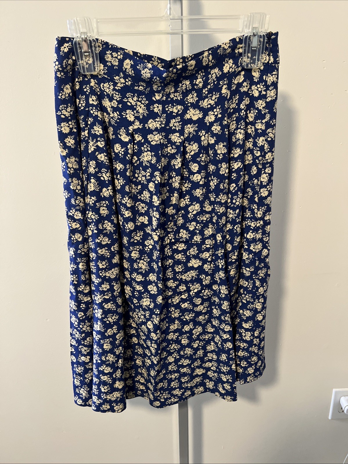 SÉZANE Floral Print Maxi Skirt Blue Beige Size 38