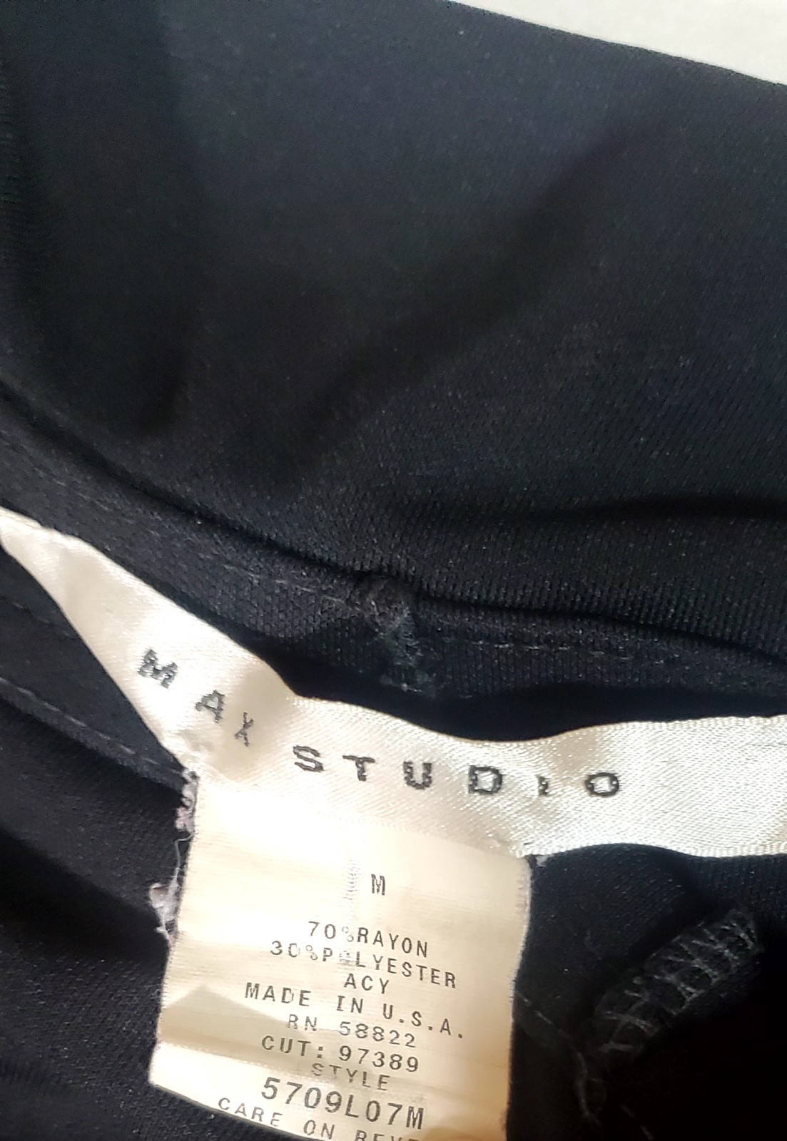 Max Studio Black Wide Leg Crop Pants Size M Pull-On Minimalist Chic Y2K 5709L07M