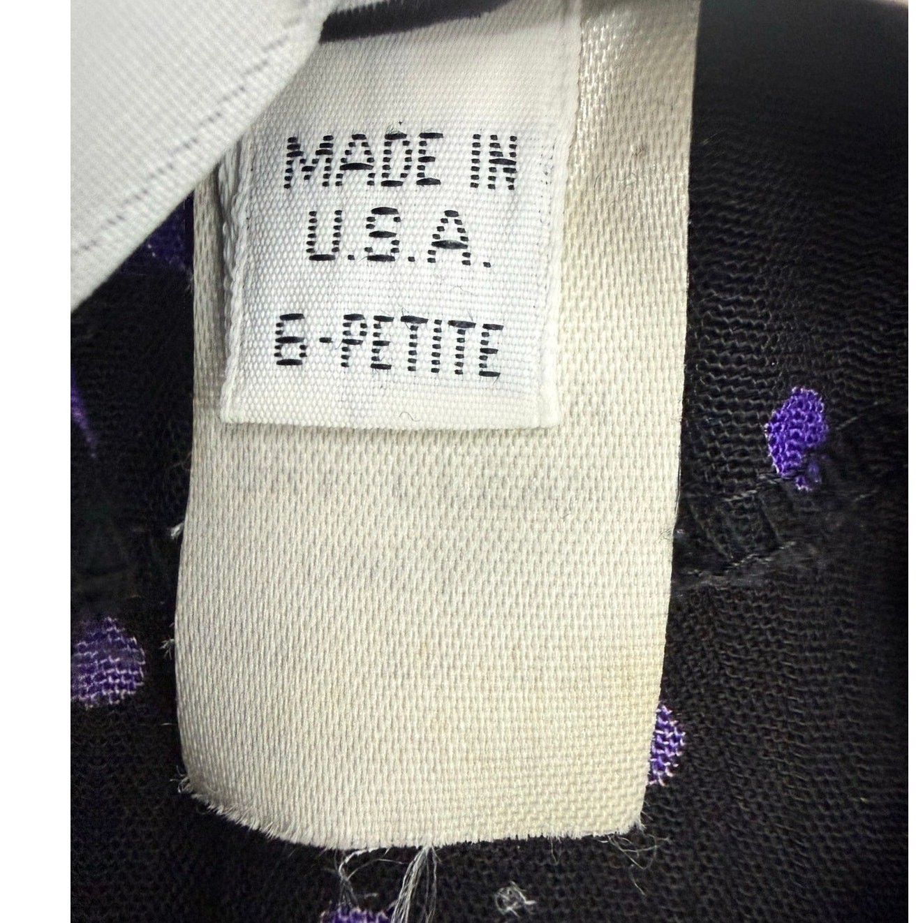 Vintage 80s Black Purple Polka Dot Split Skirt Jumpsuit Dress Women’s 6P Tareti