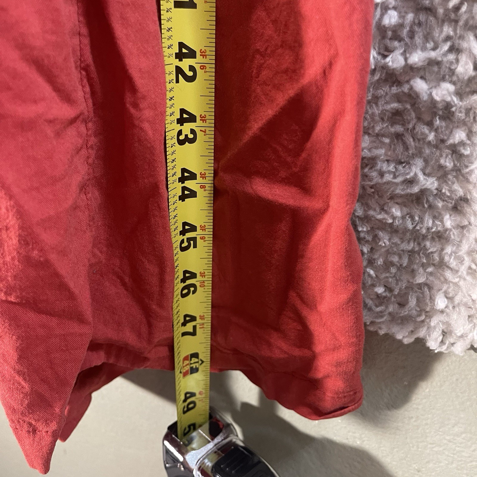 Old Navy Midi Tiered Red Dress L Beach Vacation Preppy Summer Smoked Sleeves