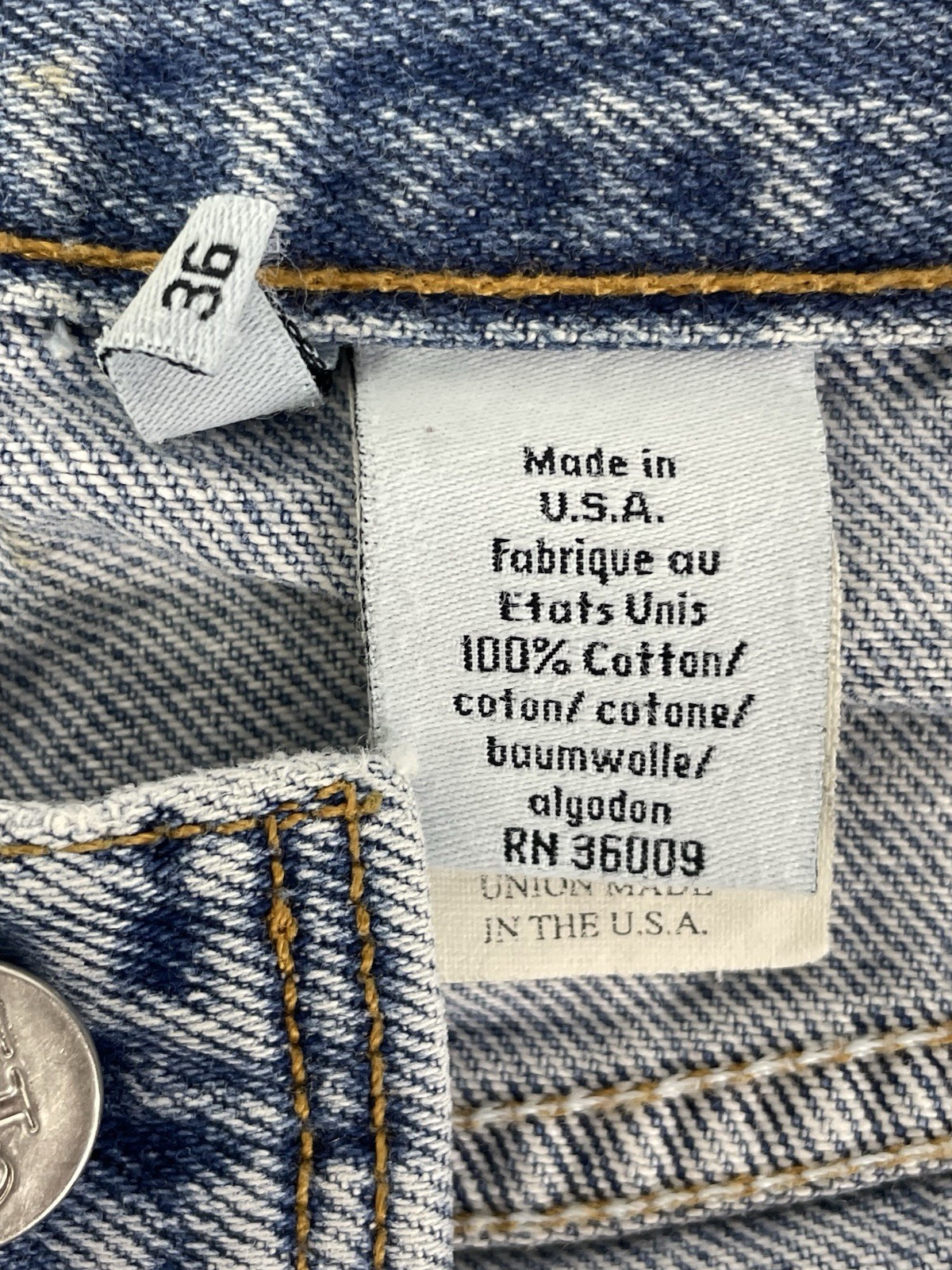 Vintage Calvin Klein Men’s 36×30 Stone Washed Blue Jeans “Fit Like 34×30”