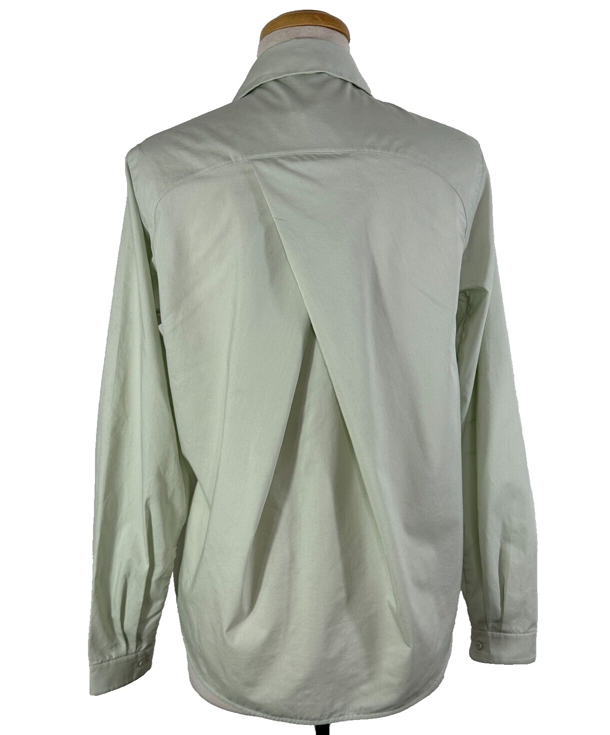 Lululemon Full Day Ahead Shirt Light Green Cotton Blend Button Front Women’s 8