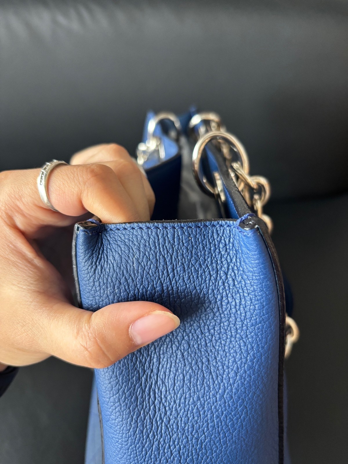 Dior Pre-Owned Authentic Tote Blue Free Tracked Shipping