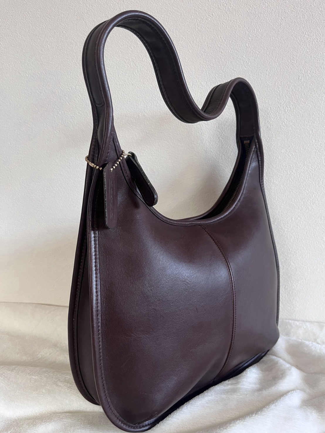 VGUC Vintage Coach 9025 Mahogany Brown Leather Ergo Shoulder Bag Made in USA
