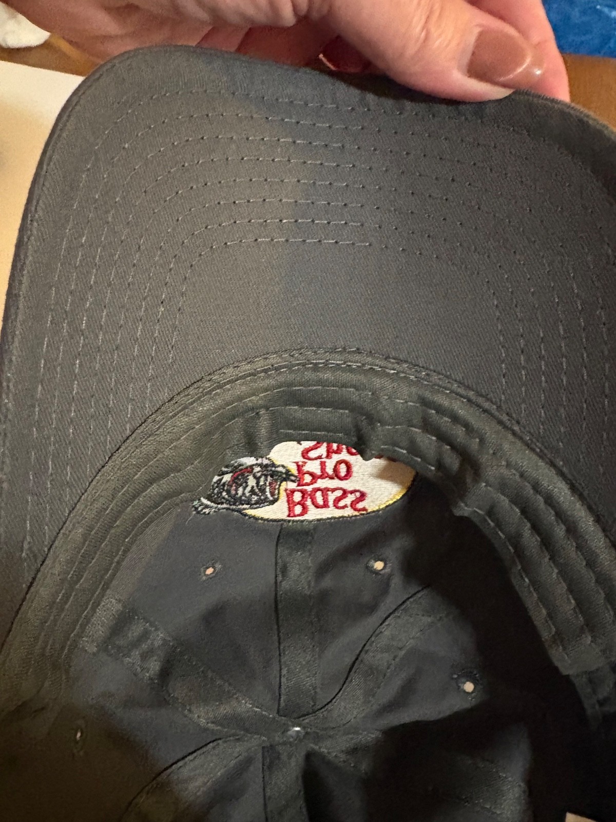 Bass Pro Shops Club Strapback Hat Cap Gray Embroidered Logo Outdoor Fishing