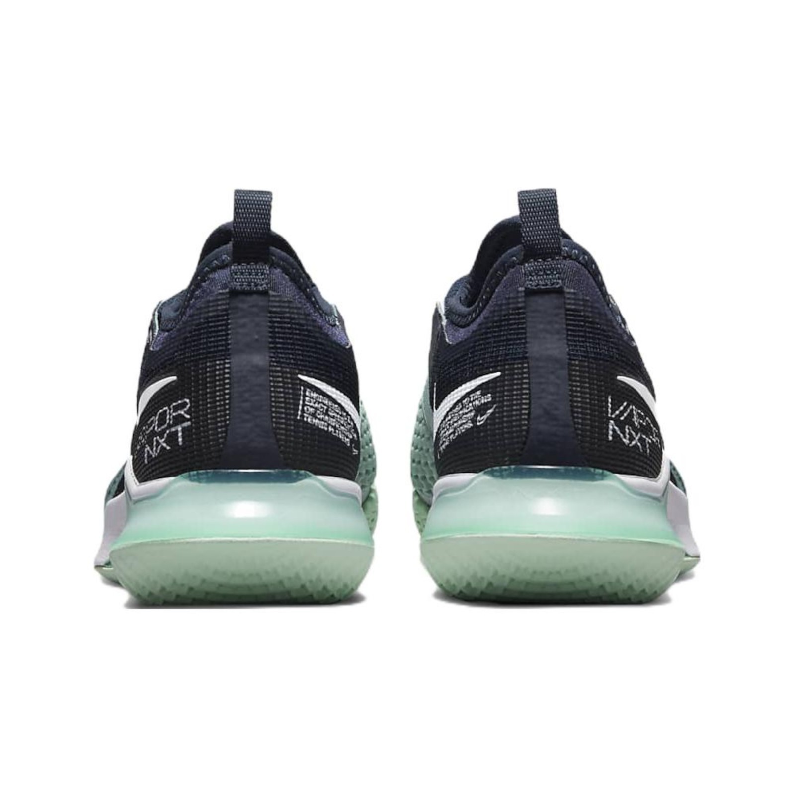 Nike Women’s React Vapor NXT HC Tennis Shoes (Obsidian/White/Mint Foam)