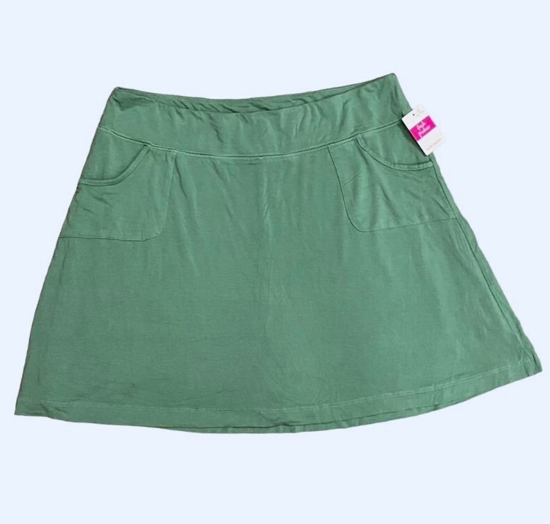 Fresh Produce medium lagoon green stretch knit city skort skirt $65.00 nwt new m