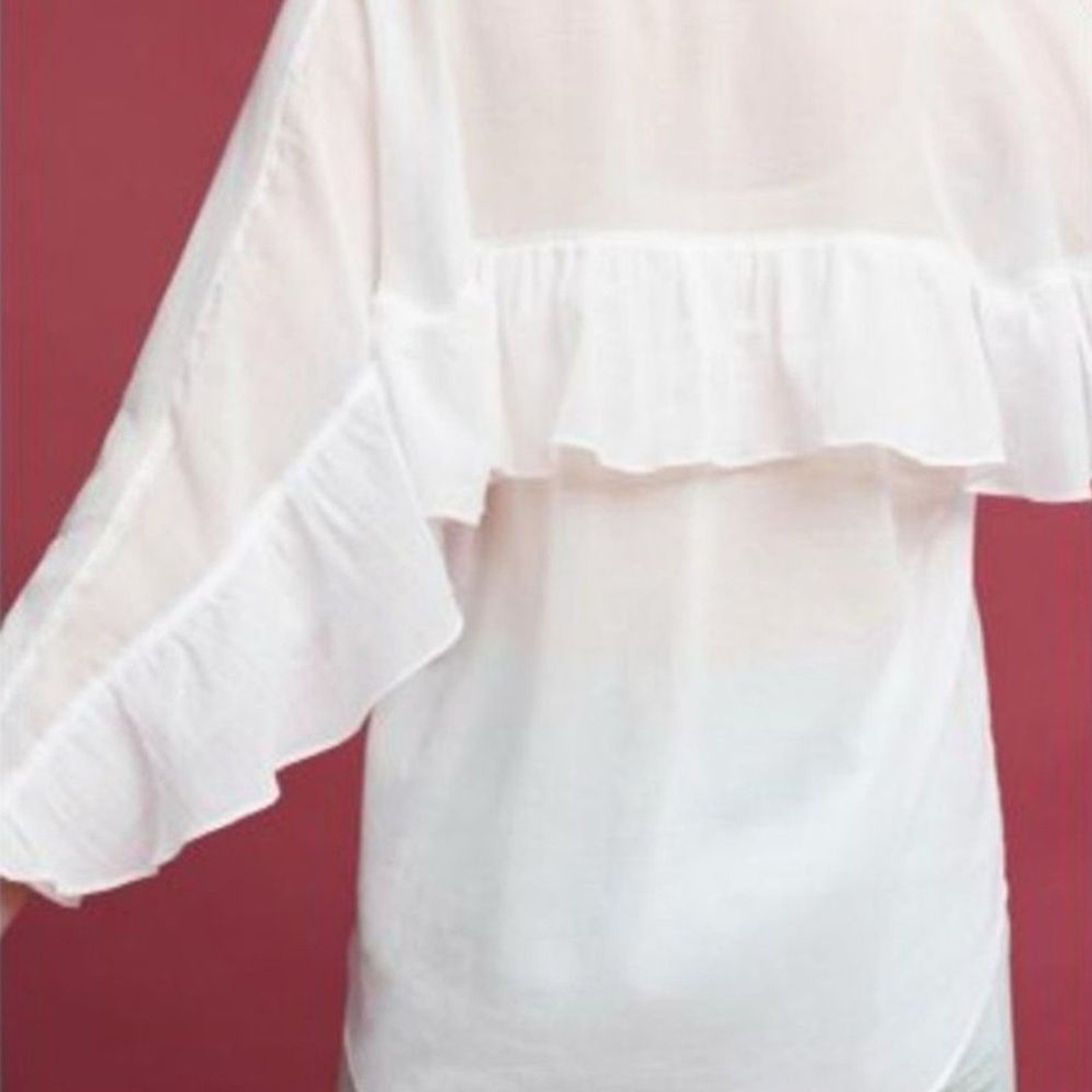 Maeve Anthropologie Blouse Gauzy Cotton Top Size Small Boho Coastal Cowgirl