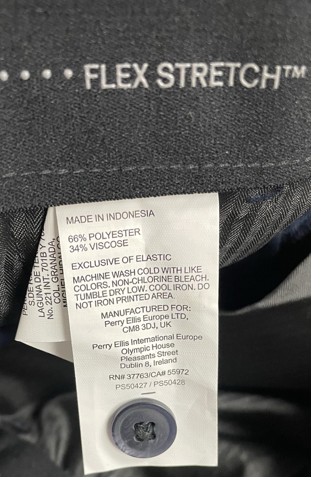 Perry Ellis Portfolio 32/29 Slim Fit Dress Pant Easy Care Navy Eclipse NWT NEW