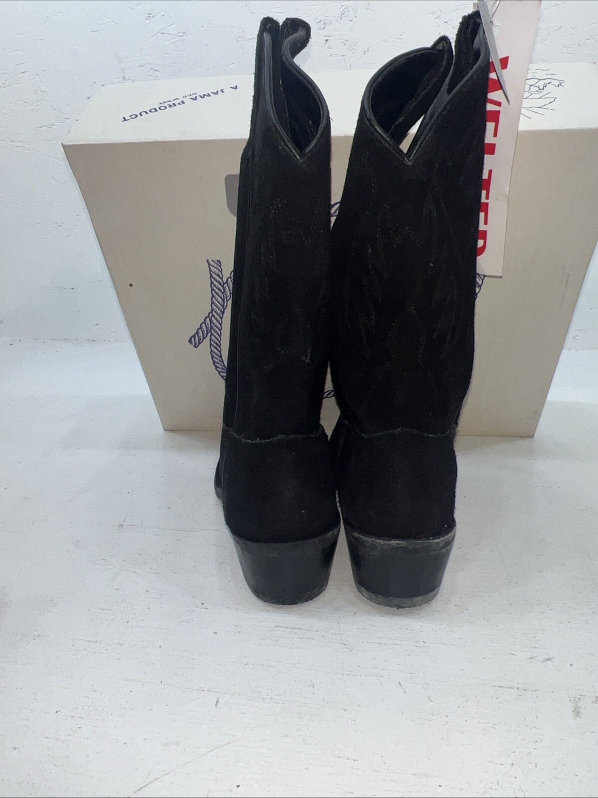 New Women’s Black A Jama Product Cowboy Boots. 5.5 5 1/2. 20-52