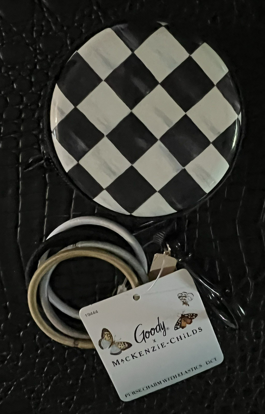 Goody x MacKenzie Childs Round POUCH Purse Charm with Elastic 15CT