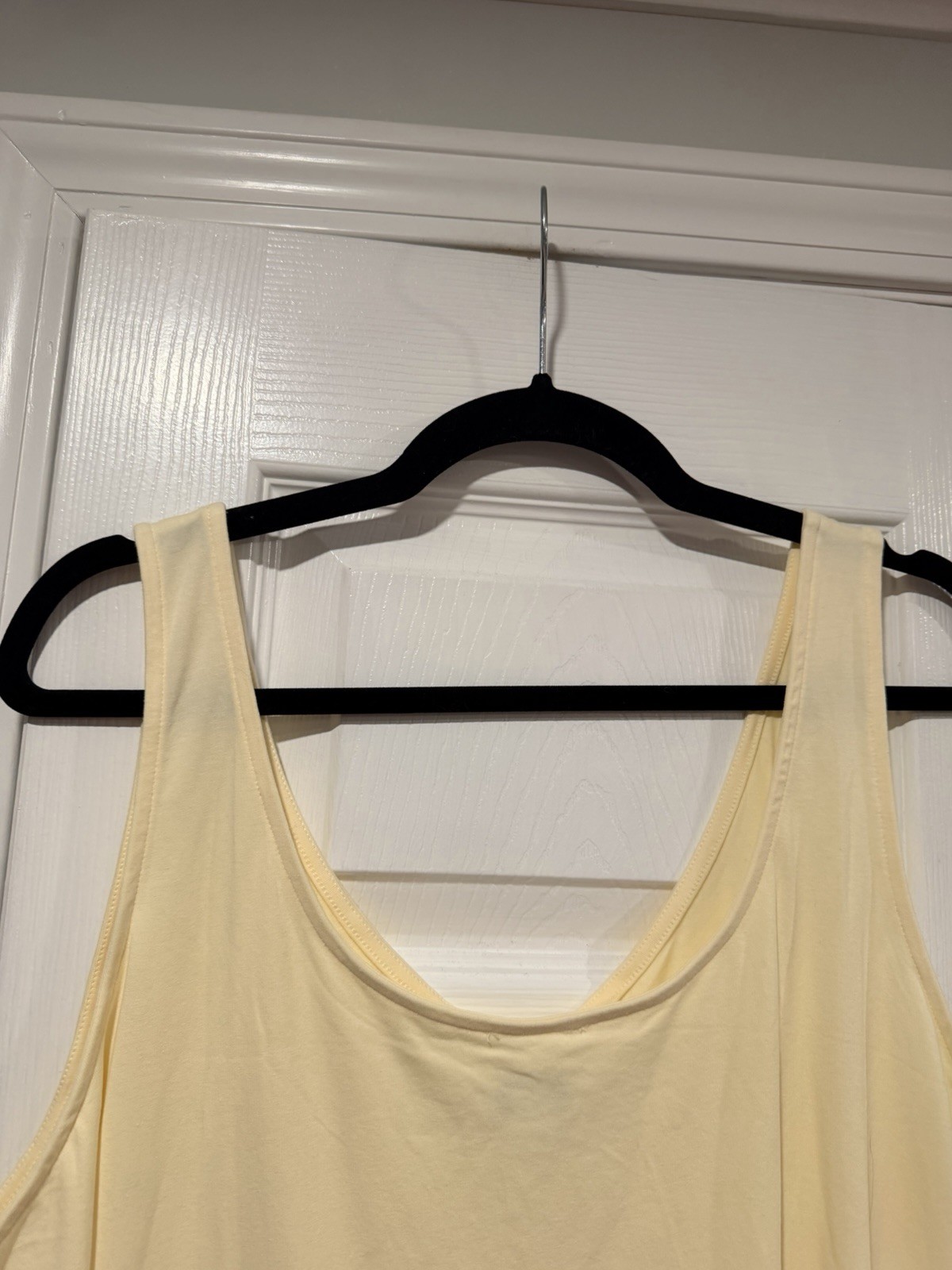 NWOT J. Jill Size 3X Perfect Reversible Tank Top Soft Stretch Cotton Pale yellow