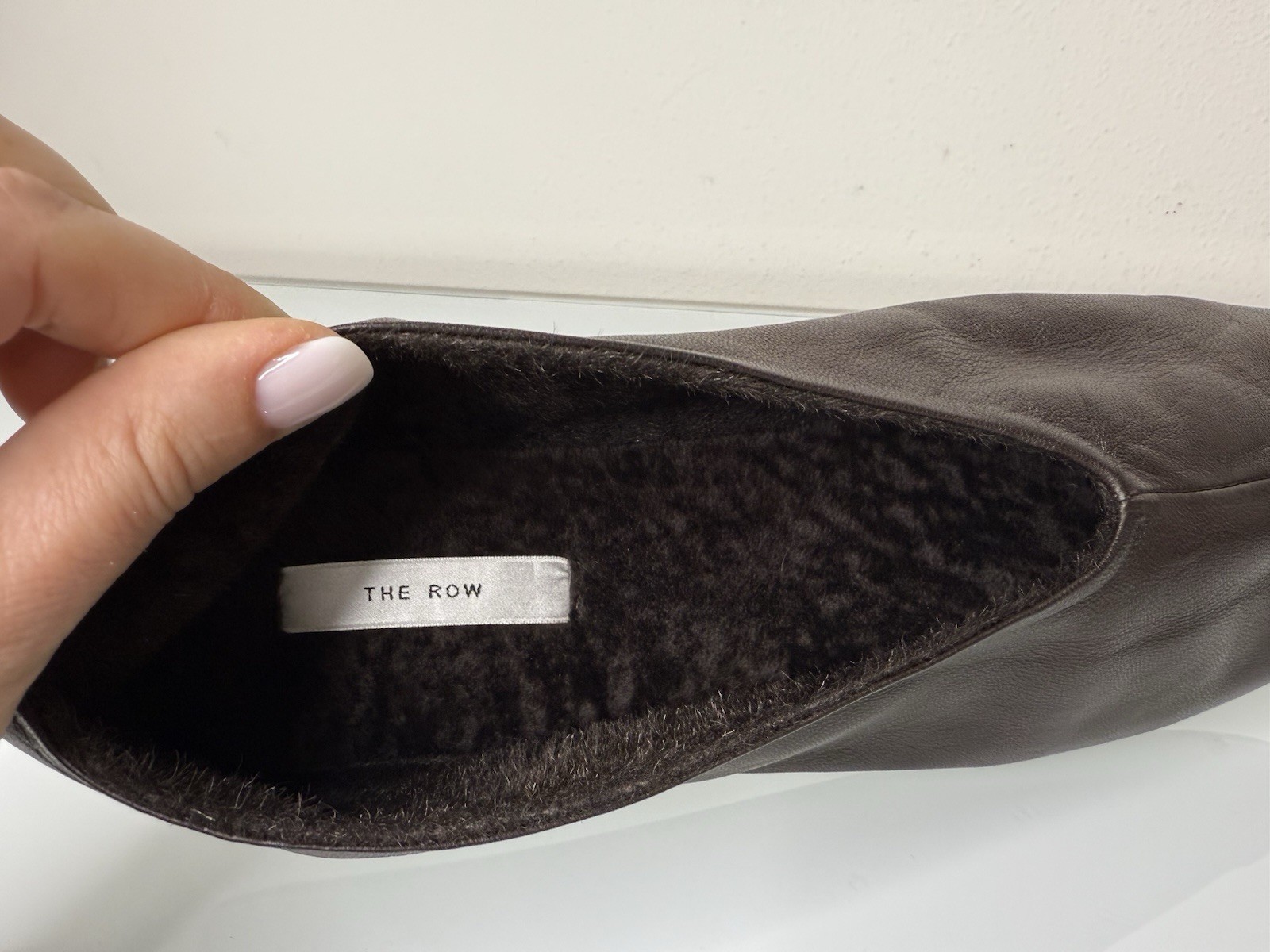 THE ROW Stella BROWN Lambskin Ballerina Slippers EU 38 US 8 $1,050+ NEW