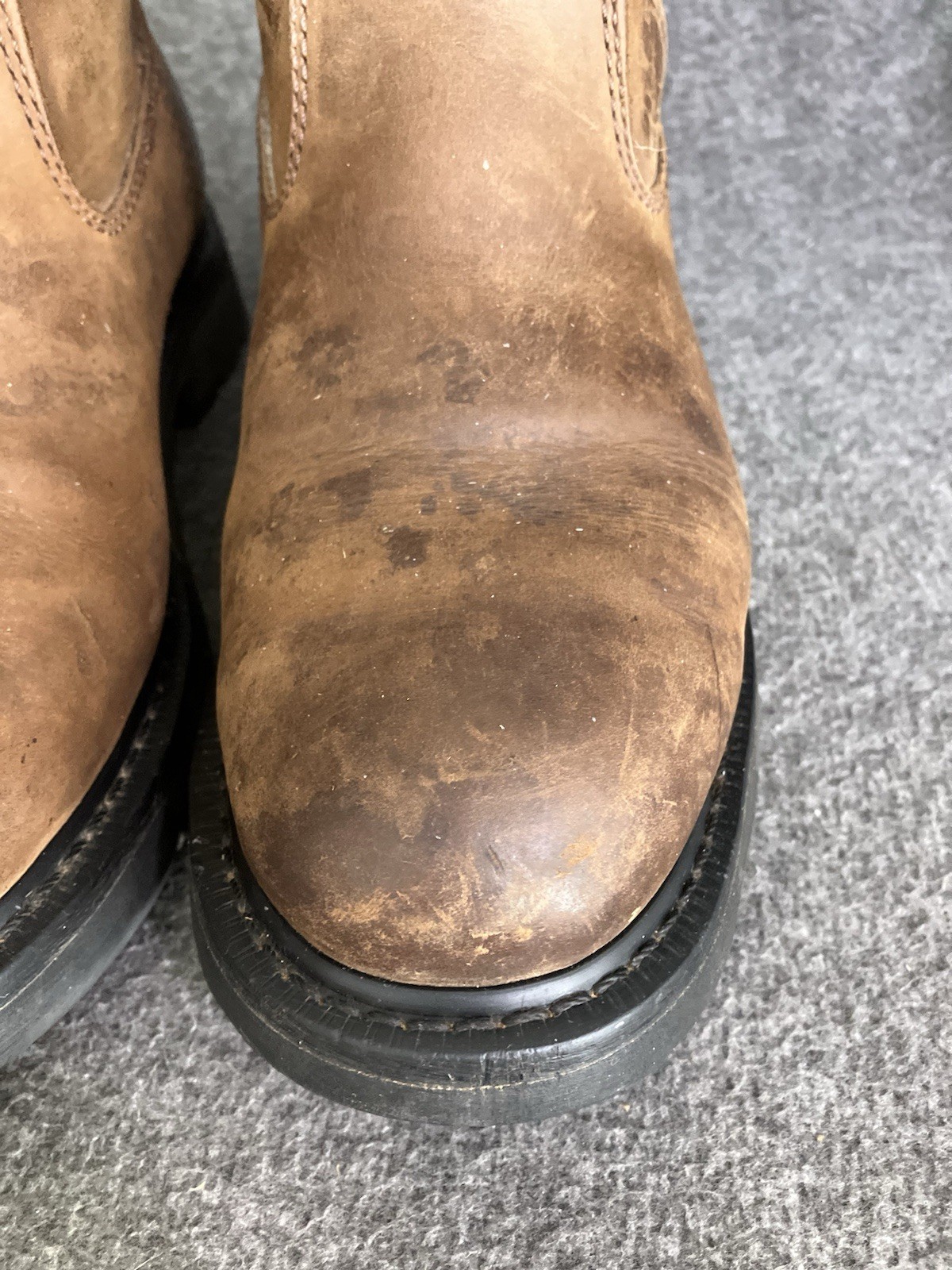 Wolverine Wellington Work Boots Mens 9 EW WIDE 10in Brown Pull On Western W04727