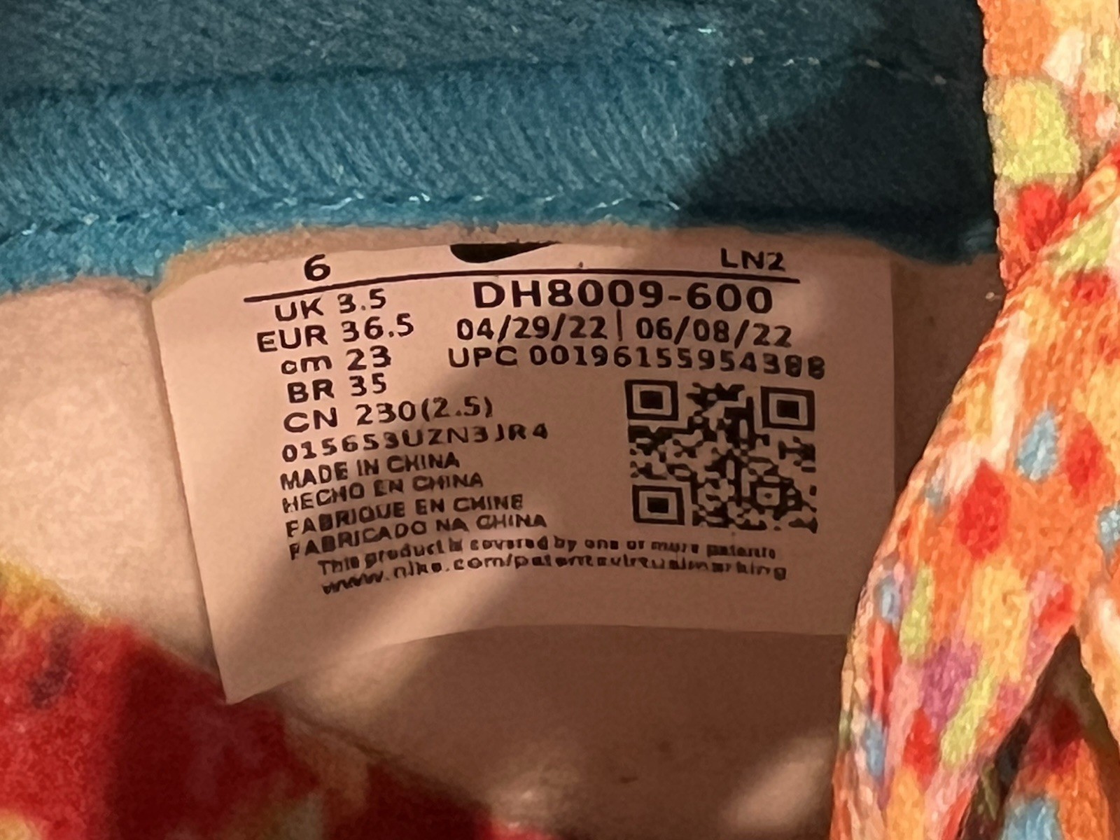 Nike LeBron James x Fruity Pebbles x Dunk Low DH8009-600 Shoes; Size W: 6, M: 4