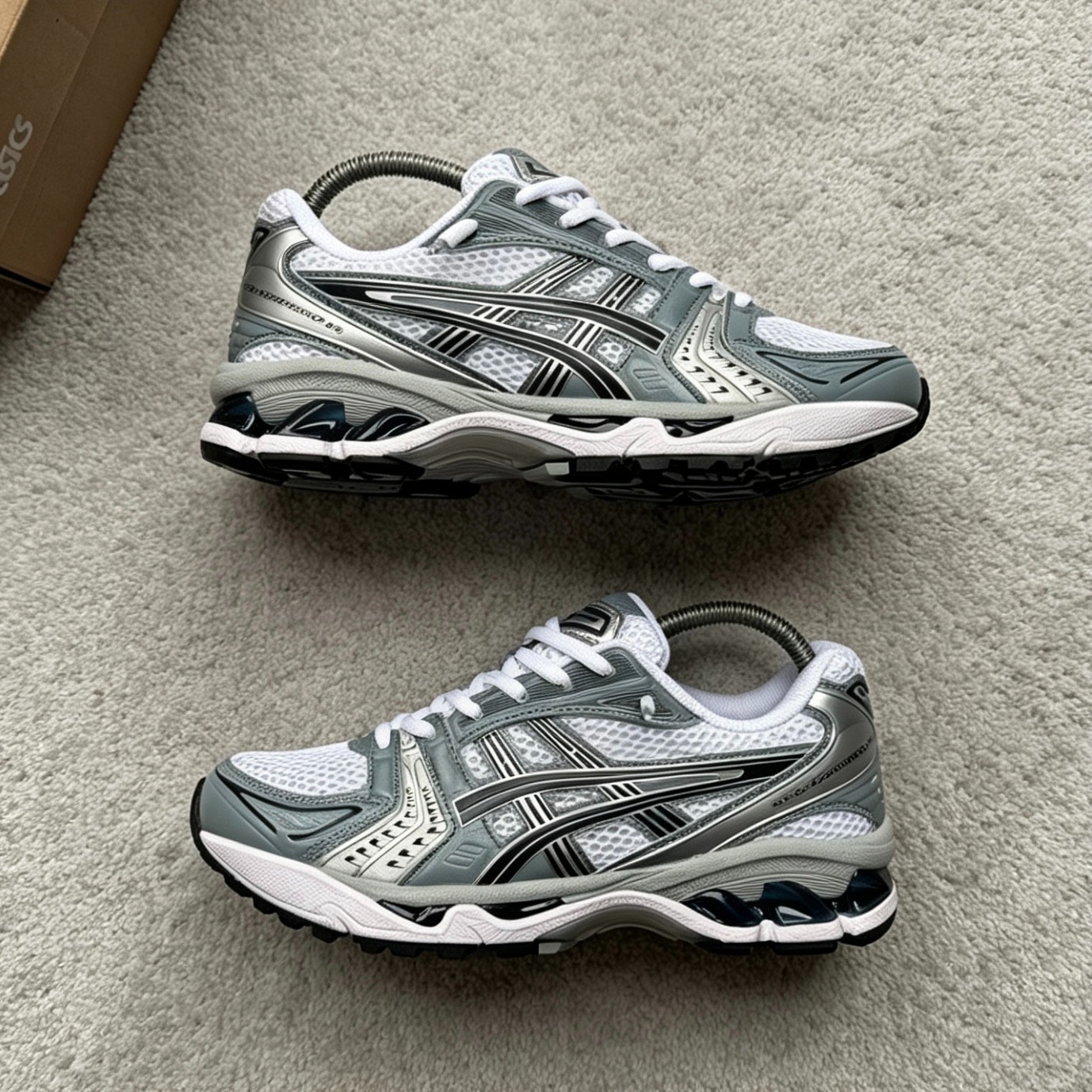 ASICS Gel-Kayano 14 White Fjord Grey 1203A537-106 Men’s Brand New Sneakers