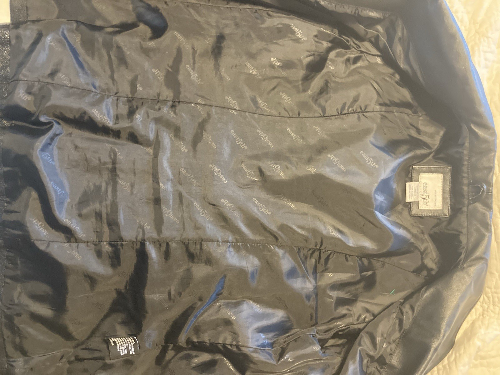 East 5th Womens Leather Jacket Zip Up Front Size Small EUC