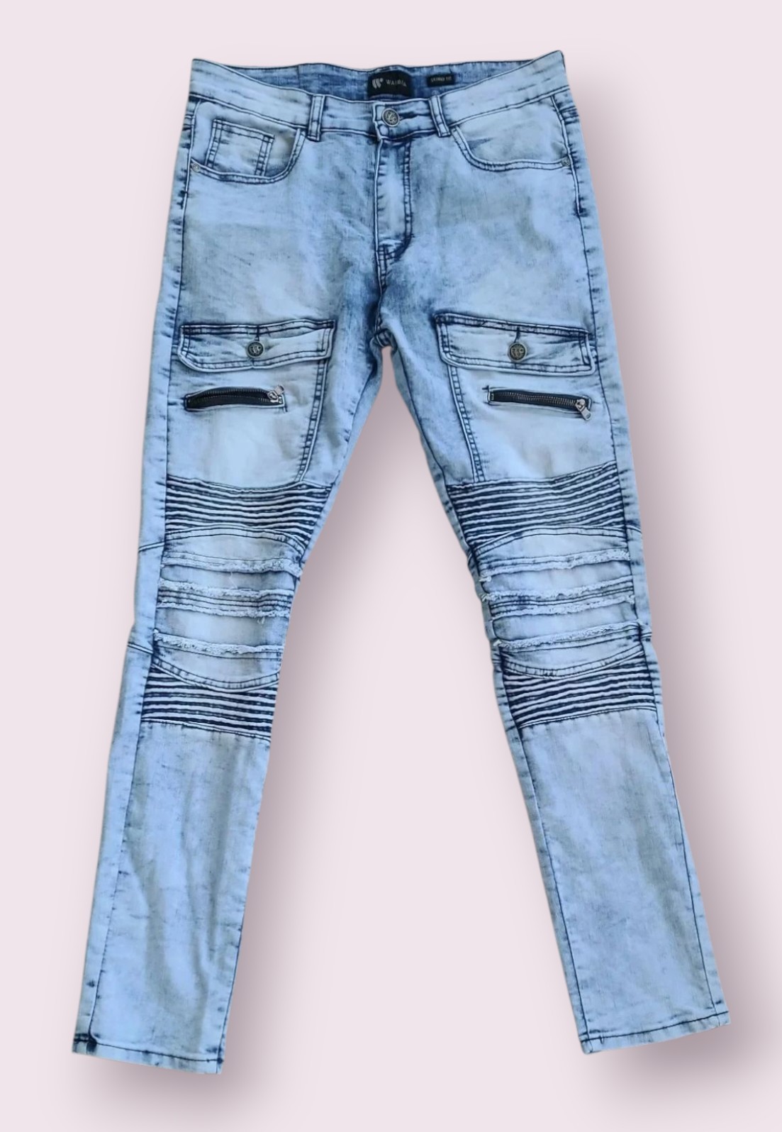 Waimea Skinny Fit Denim Jeans Men Tag Size 32×32 Actual Size 32×31 Distressed