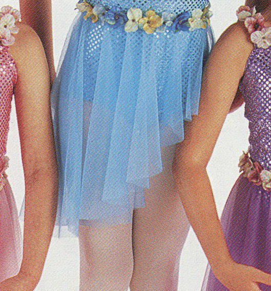 DANCE CHIFFON ASYMMETRICAL BALLET SKIRT MANY COLORS 1 layer ruffled girls/lady