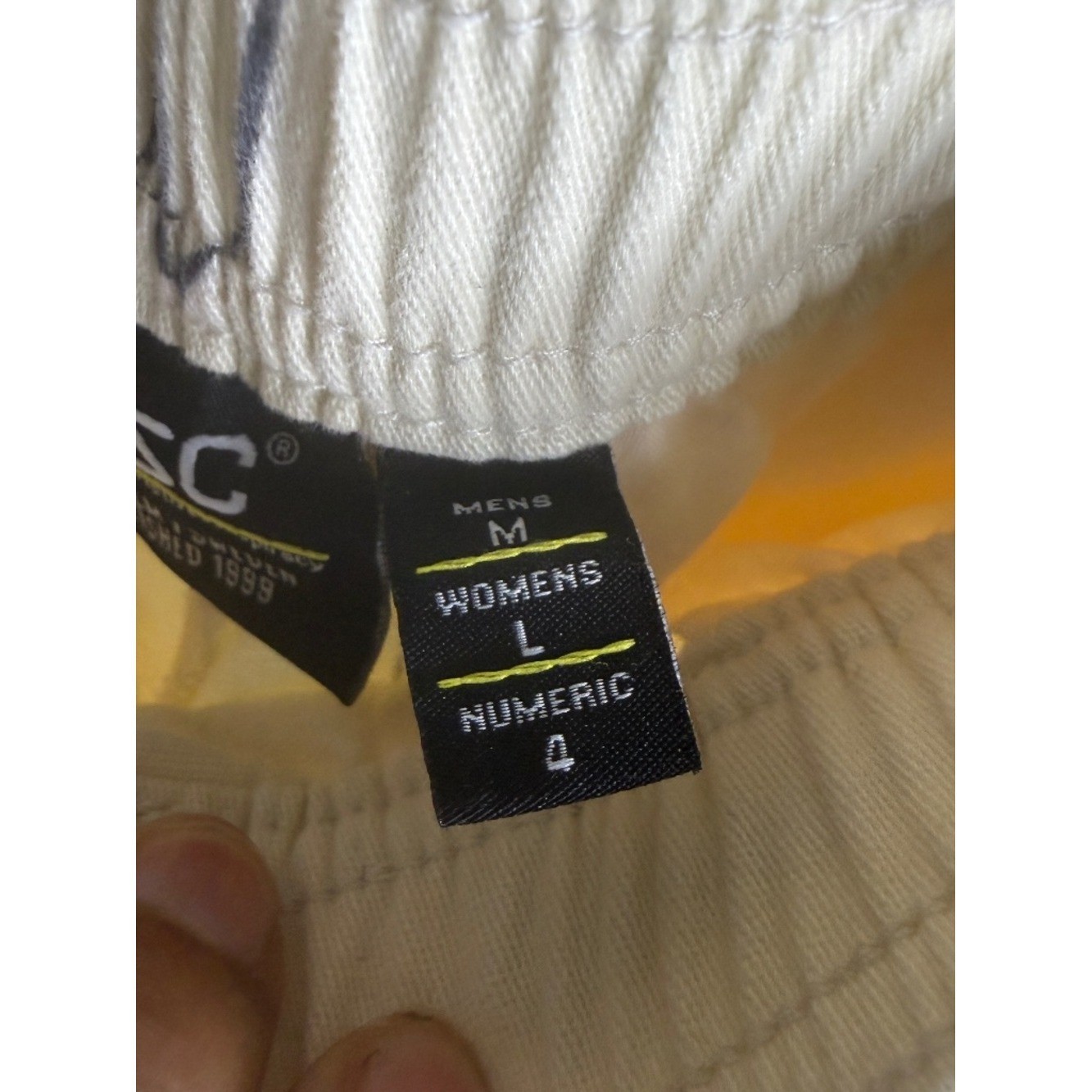 WeSC Cream Cargo Jogger Pants Women’s Large Relaxed Utility Streetwear