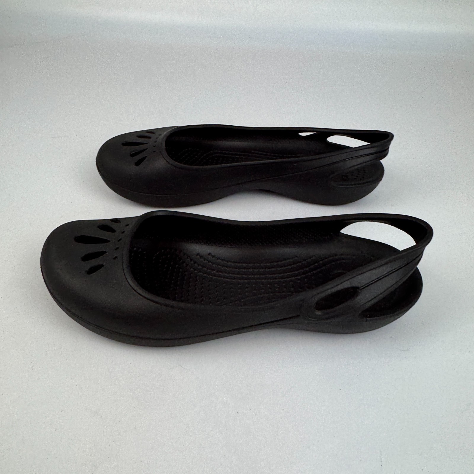 Crocs Womens Size 8 Kadee Black Comfort Ballet Flat Shoes
